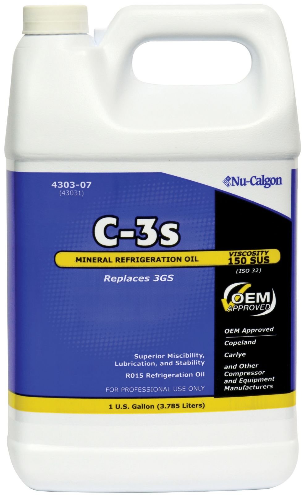 NU-CALGON 4303-07 Refrigerant Oil C-3 3GS Lubricant for HVAC/R Systems