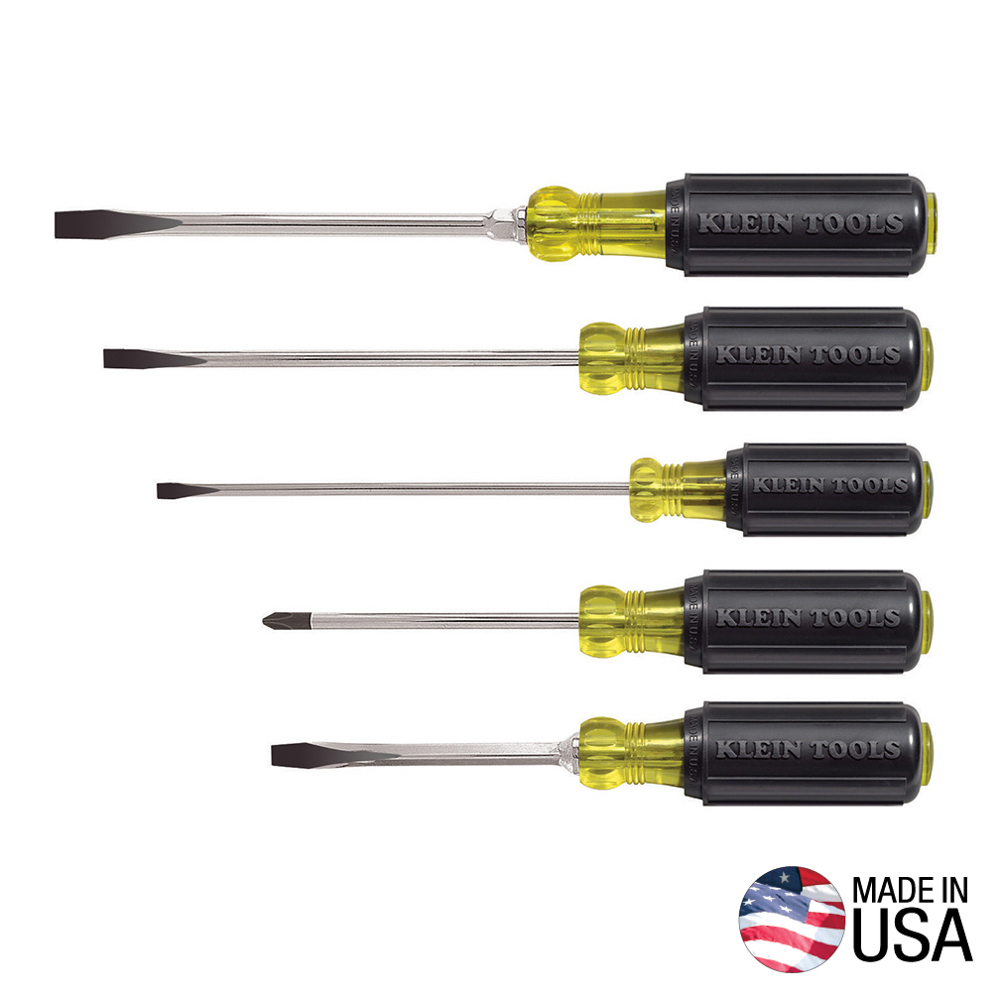 Klein 85075 Screwdriver Set with Cushion Grip for HVAC/R Systems