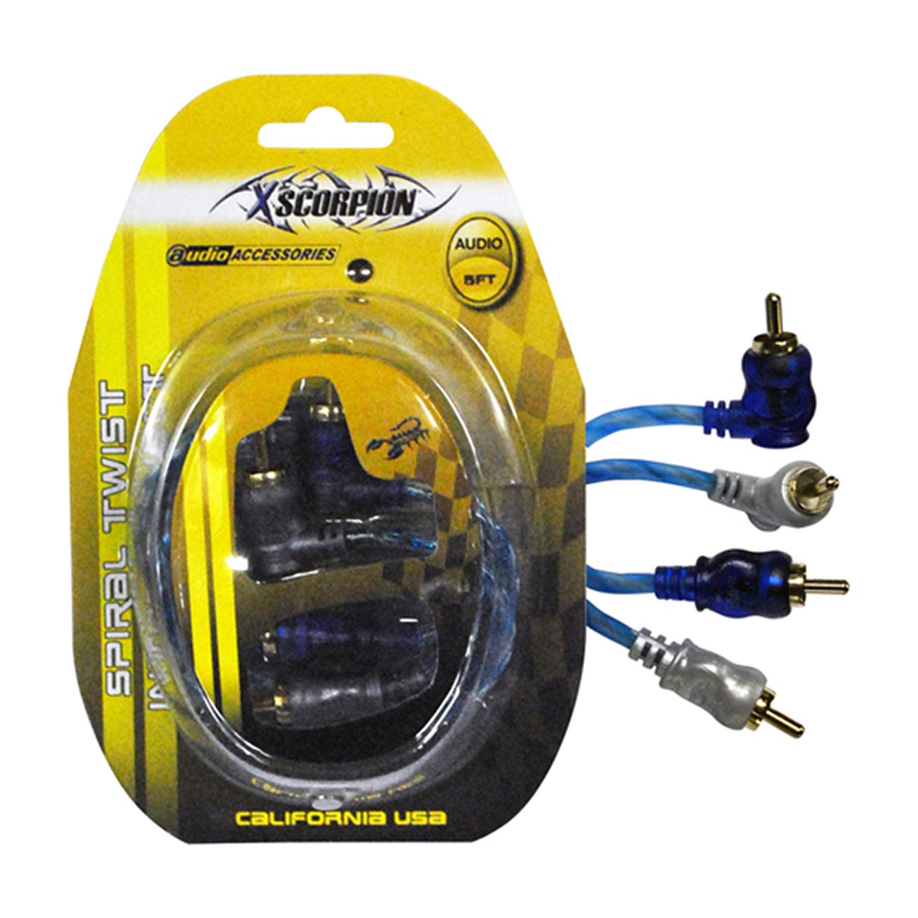 XScorpion 3-Foot Right Angle Triple Shielded RCA Cable - Expert Link Series