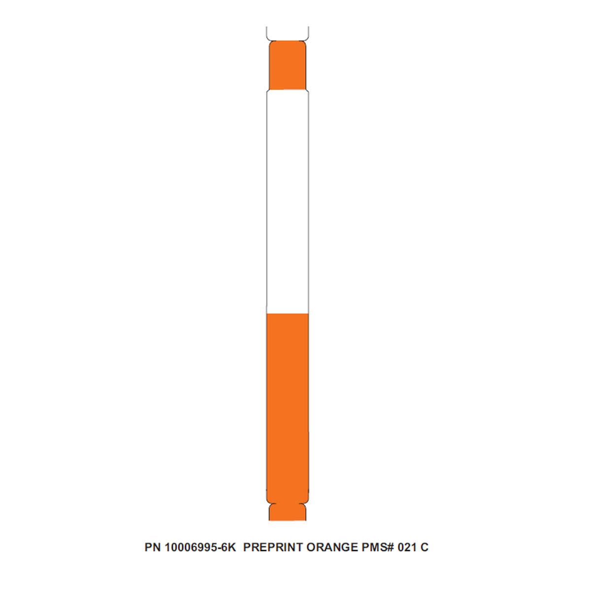Zebra 1" x 11" Z-Band Direct Wristband (Orange) (Case)