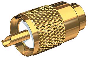 Shakespeare PL-259-8X-G PL259 Gold Plated Connector F/RG8X
