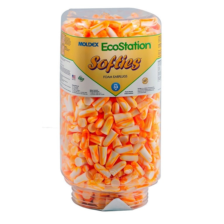 Moldex MOX6702 Earplug Refill EcoStation Uncorded One Size Foam Tapered Orange