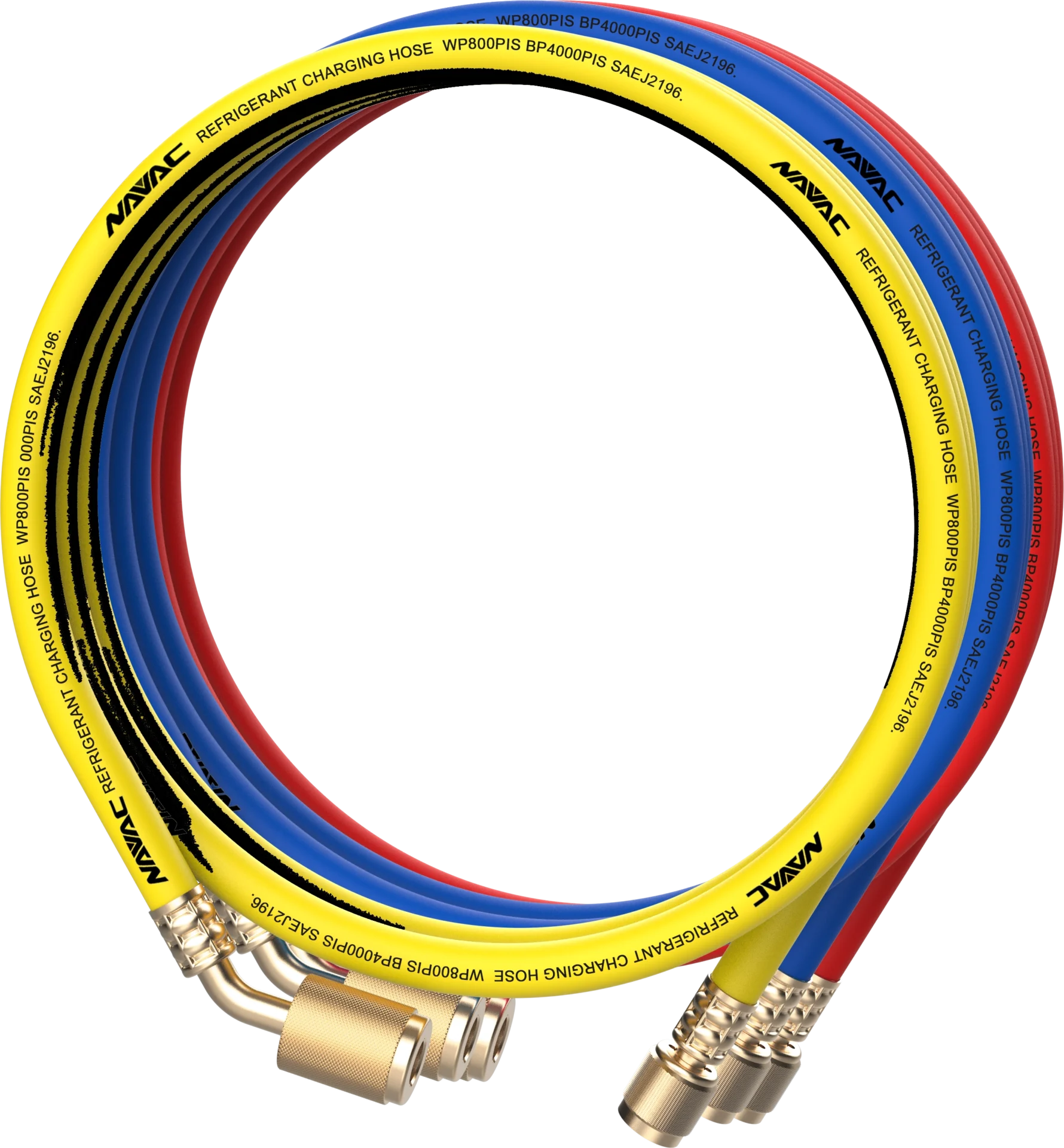 Navac NH5SLL Low Loss Refrigerat Hoses Manifold Gauge for HVAC/R Systems