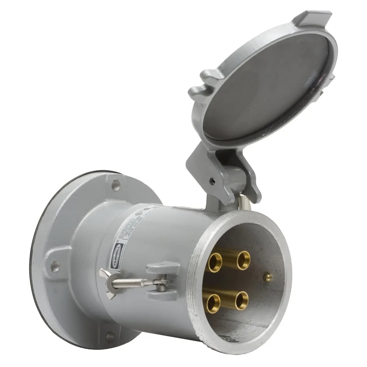 Hubbell M5200BS1R 200A Inlet 600V 4 Pole 5 Wire