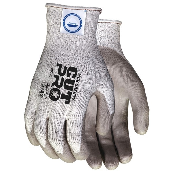MCR Safety MCR9672XL Cut Resistant Gloves Memphis 13 ga Dyneema X-Large Flat