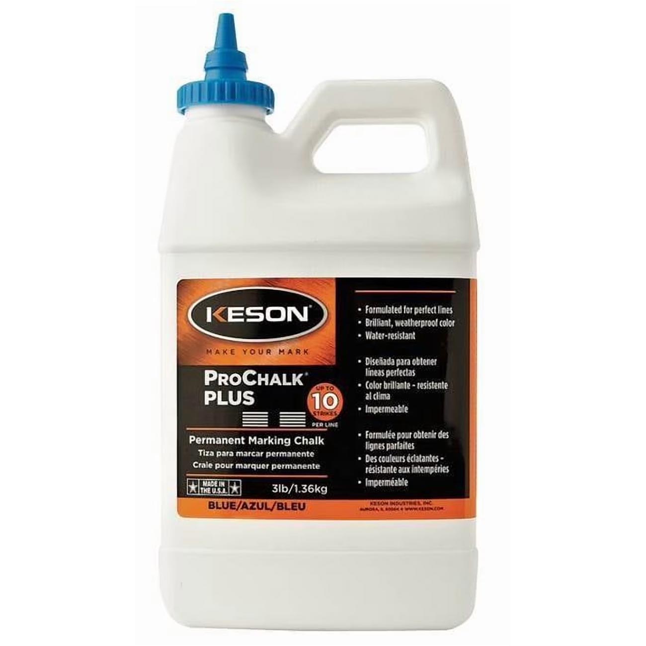 Keson ProChalk Permanent Waterproof Chalk Dye (3 lbs.) - Blue