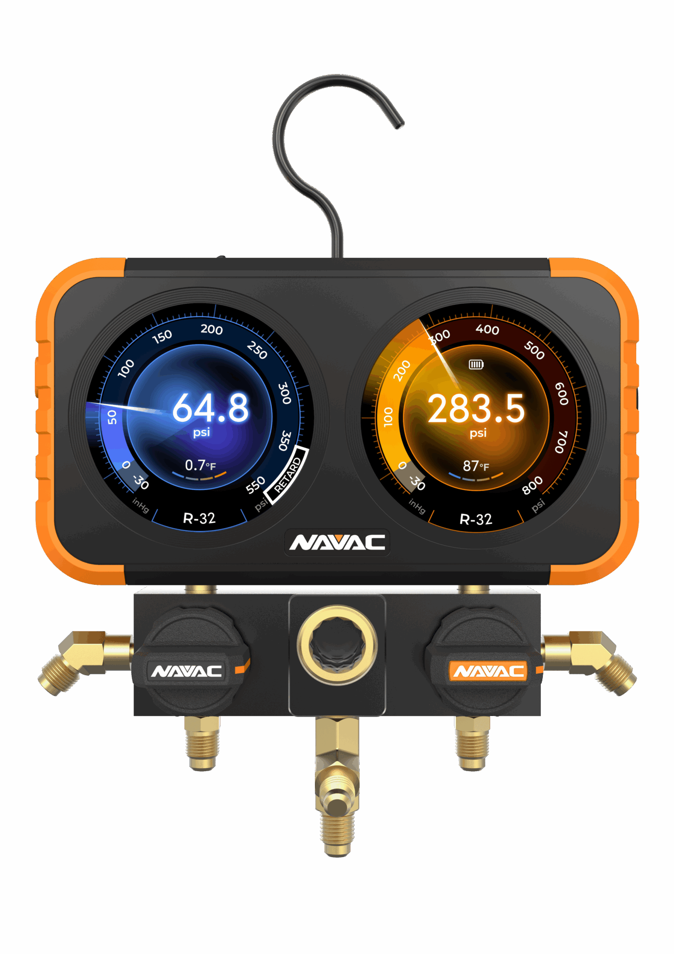 Navac N2DX Flex-X Manifold Gauge Set Gauge Set for HVAC/R Systems