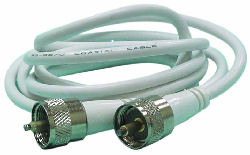 Digital C652-12 12ft RG8X W/ Mini UHF Female Connectors & PL259 Adap