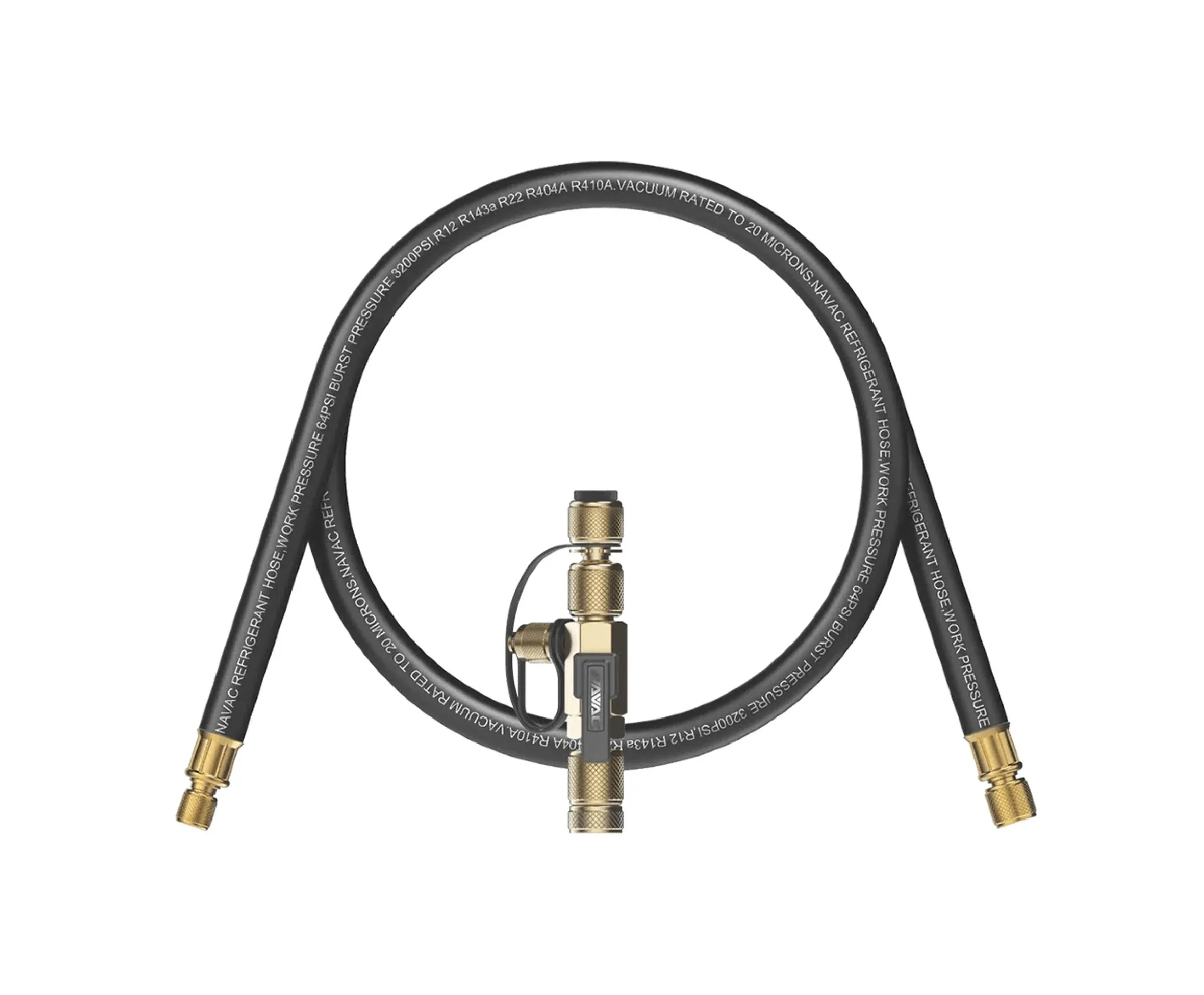 NAVAC NEVK2 Rapid Evacuation Kit | Valve Core Removal Tool and Evacuation Hose | 1/4″ and 5/16″ Valve Core Removal Tool | 1/2“ to 1/4“ Fittings High- Flow Refrigerant Hose | 1 Year Warranty