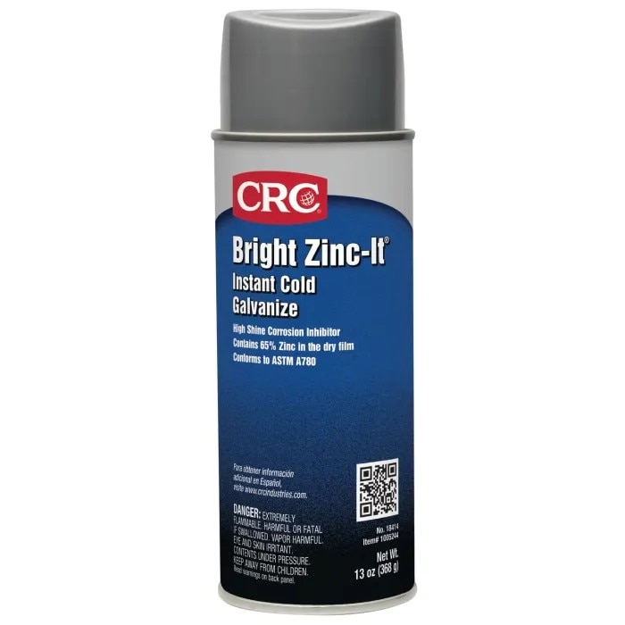 CRC CRC18414 Bright Zinc-It Cold Galvanized Inhibitor 16 oz Aerosol