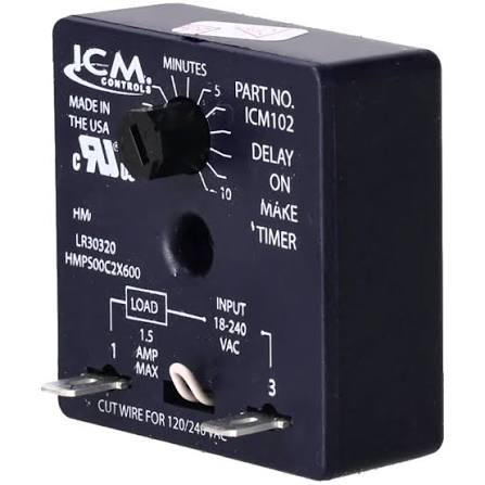 ICM ICM102B Time-Delay Relay .03-10M for HVAC/R Systems Professional Grade