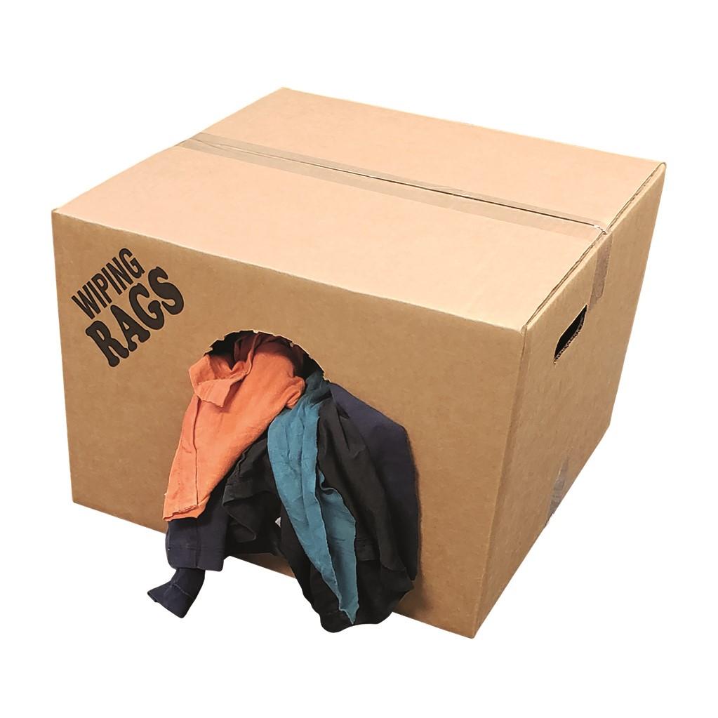 FyterTech NPSWR6010C-25 Z-Rag Bulk Reclaimed Mixed Color Cut T-Shirt Rags