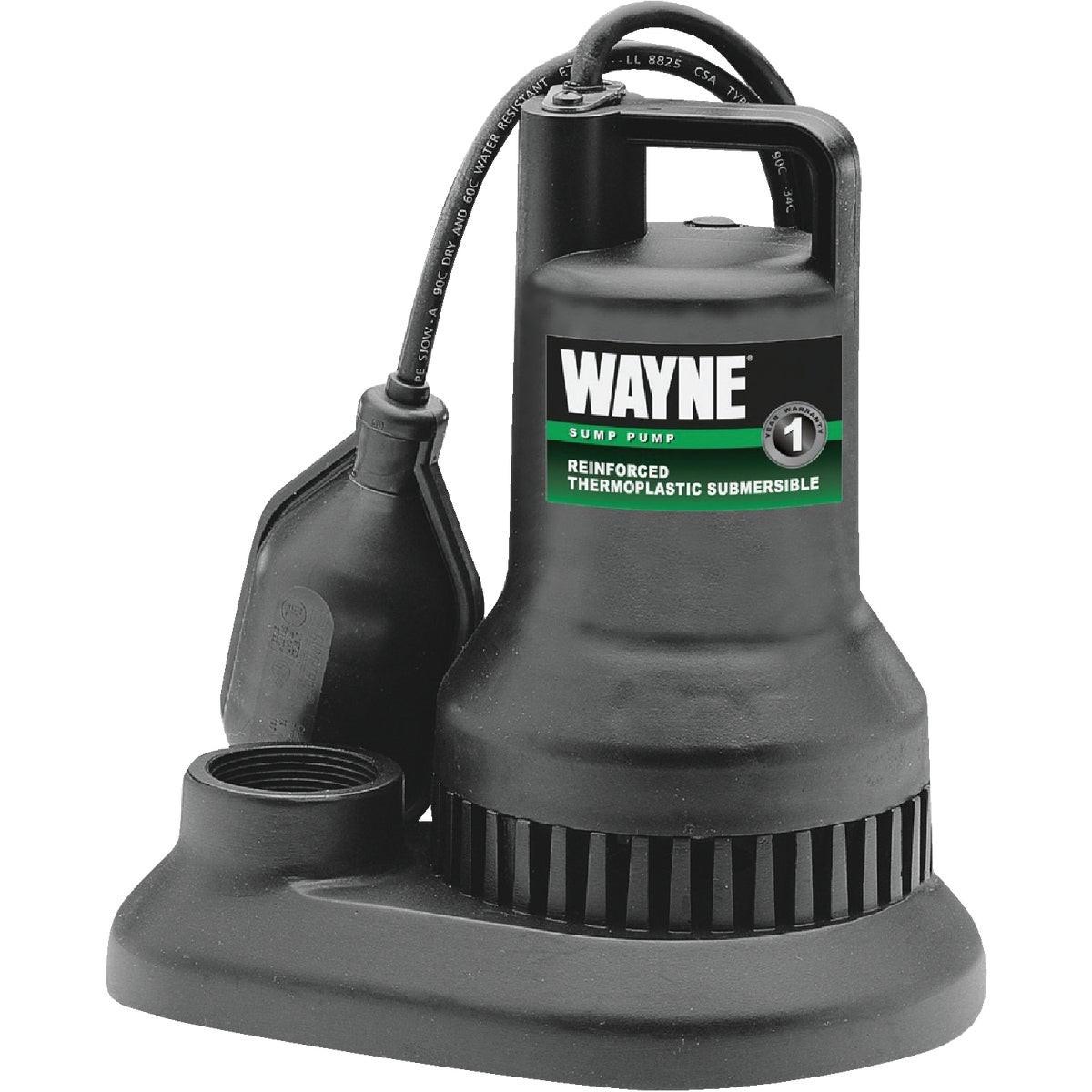 Wayne Water Systems WWSWST33 Wayne 1/3 Hp 115V Plastic Submersible Sump Pump