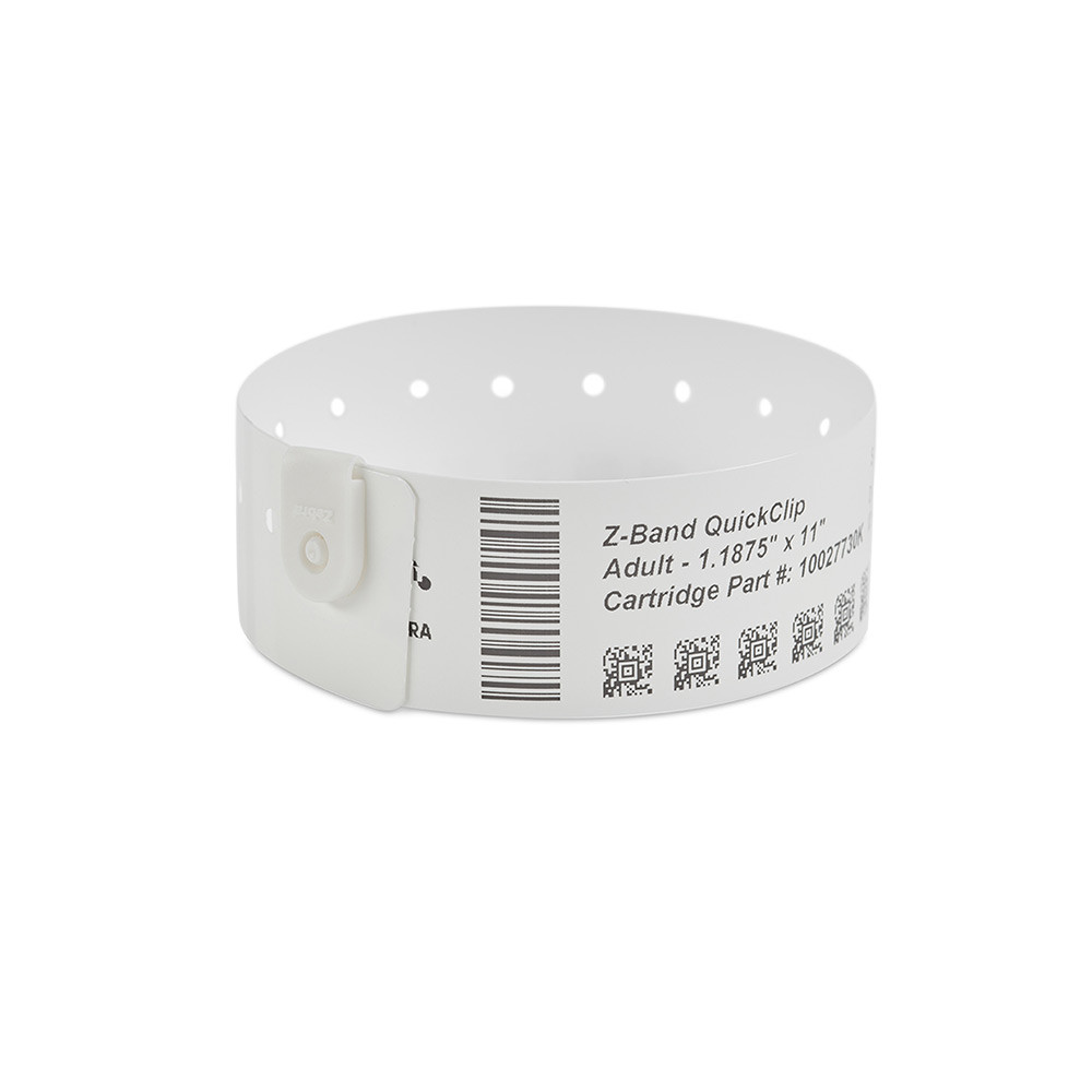 Zebra 1.19" x 11" Z-Band QuickClip Wristband (Case)
