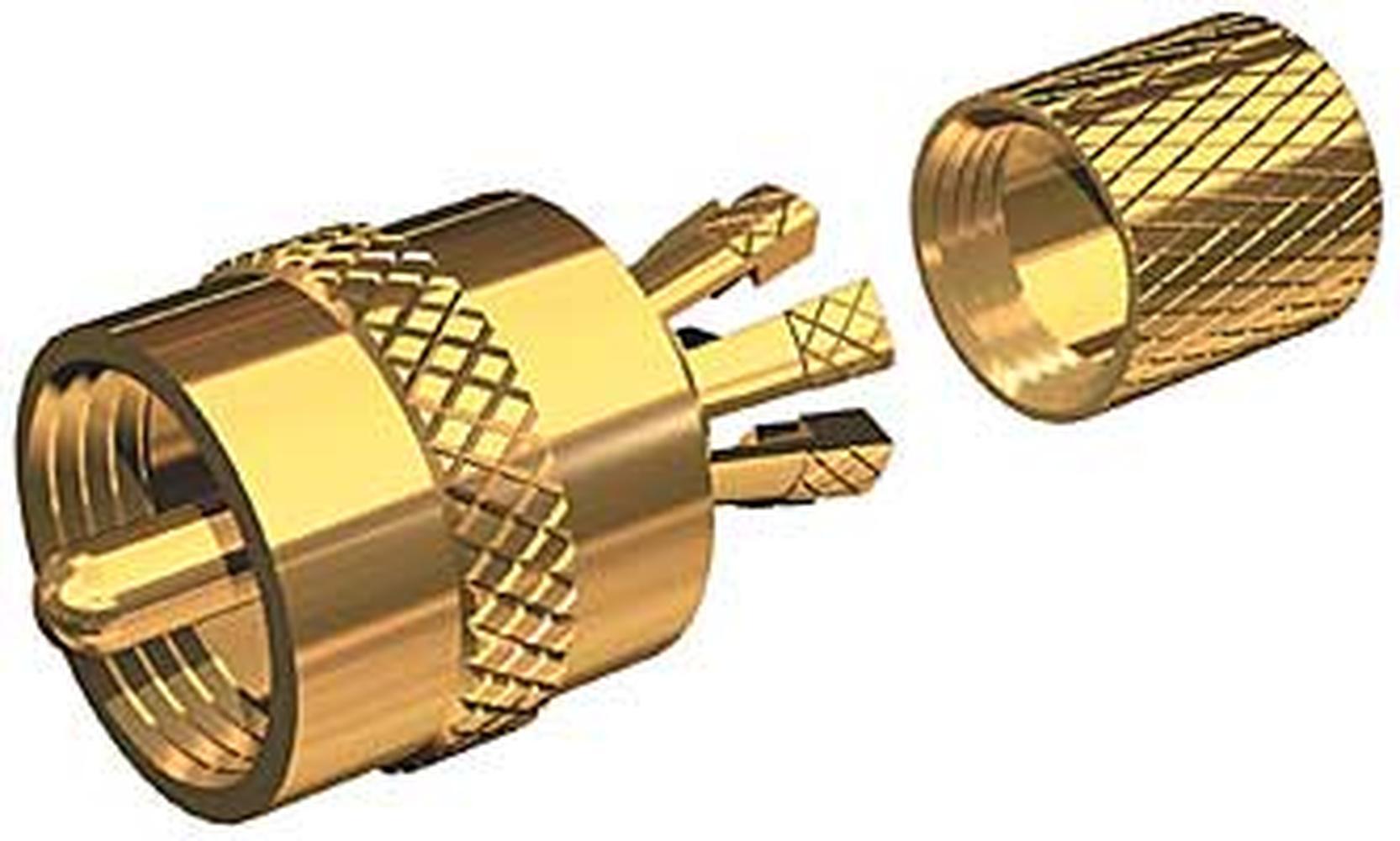 Shakespeare PL-259-CPB-G PL259CPG Connector Gold Plated Bulk
